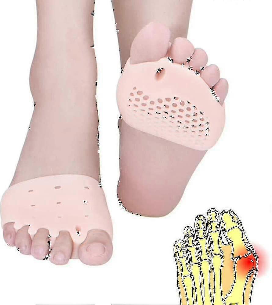 5 זוגות של חלת דבש רפידות קדמיות Hallux Valgus רגל גדולה בוהן ספליטר בוהן כיסוי