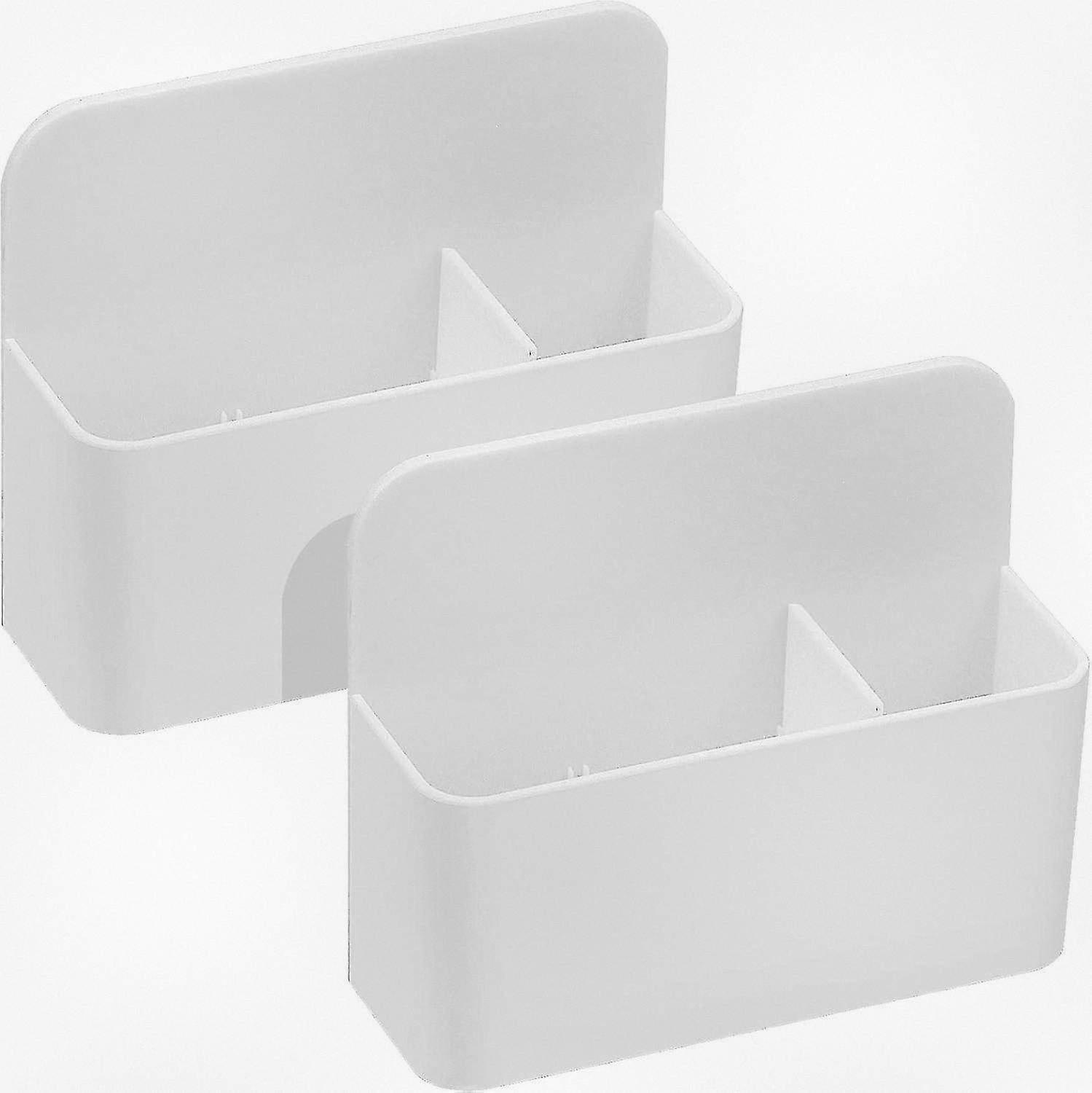 2-Piece Magnetic Organizer Box, Whiteboard Pen Holder with Multiple Compartments