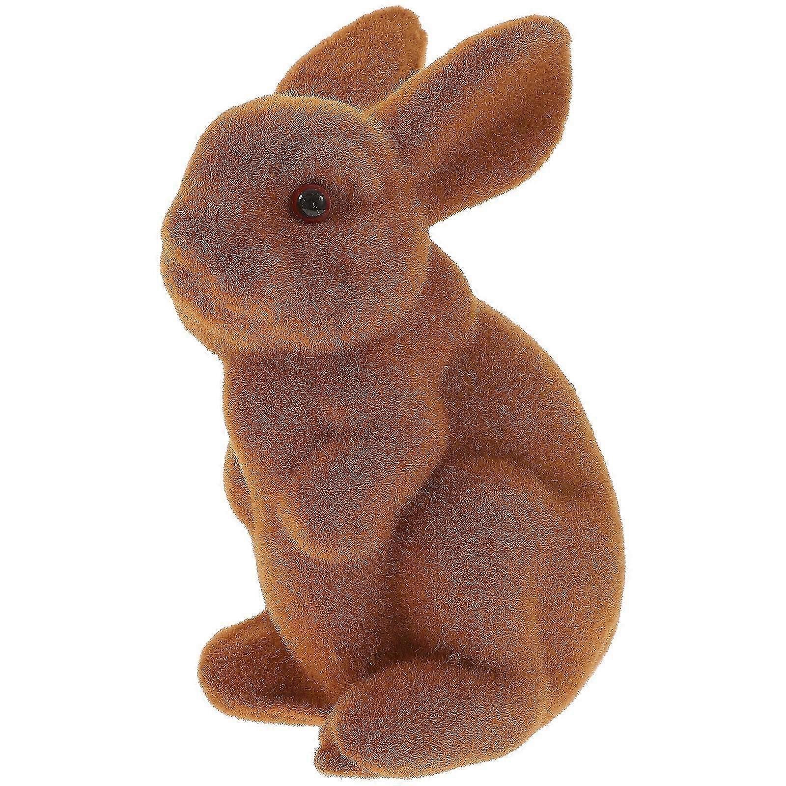 Easter Rabbit Figurine Easter Bunny Ornament Decorative Rabbit Statue Simulated Rabbit Decor