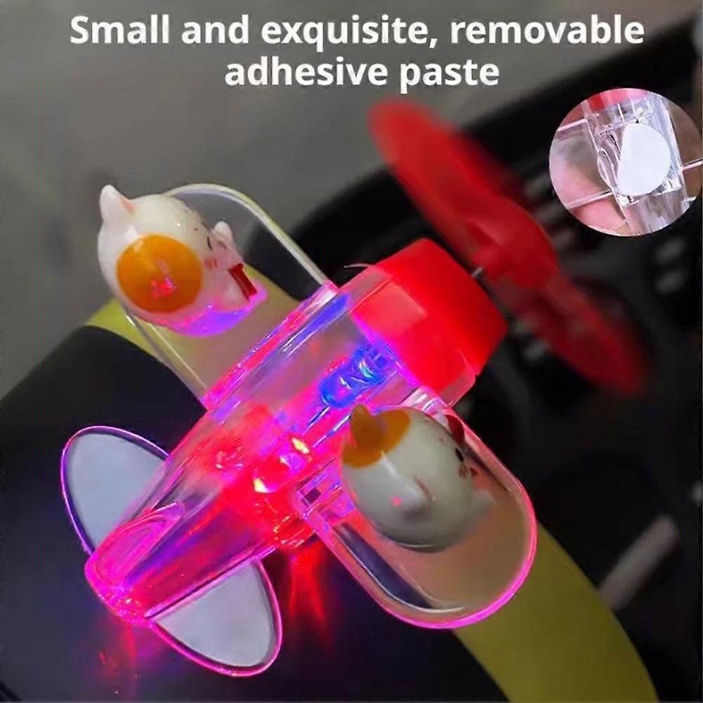 Cute Cat and Airplane Shape Decoration with Light for Bike Helmet Motorcycle