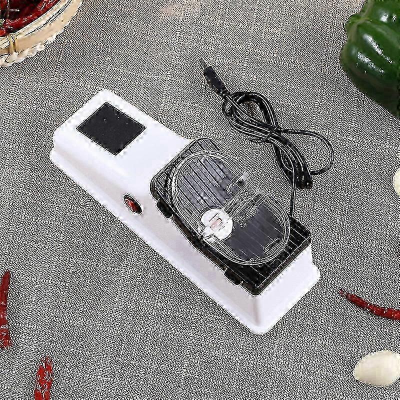 Adjustable Usb Electric Knife Sharpener For Kitchen Knives Utility Knife Scissors Sharpening White Medium Fine Grinding Blades