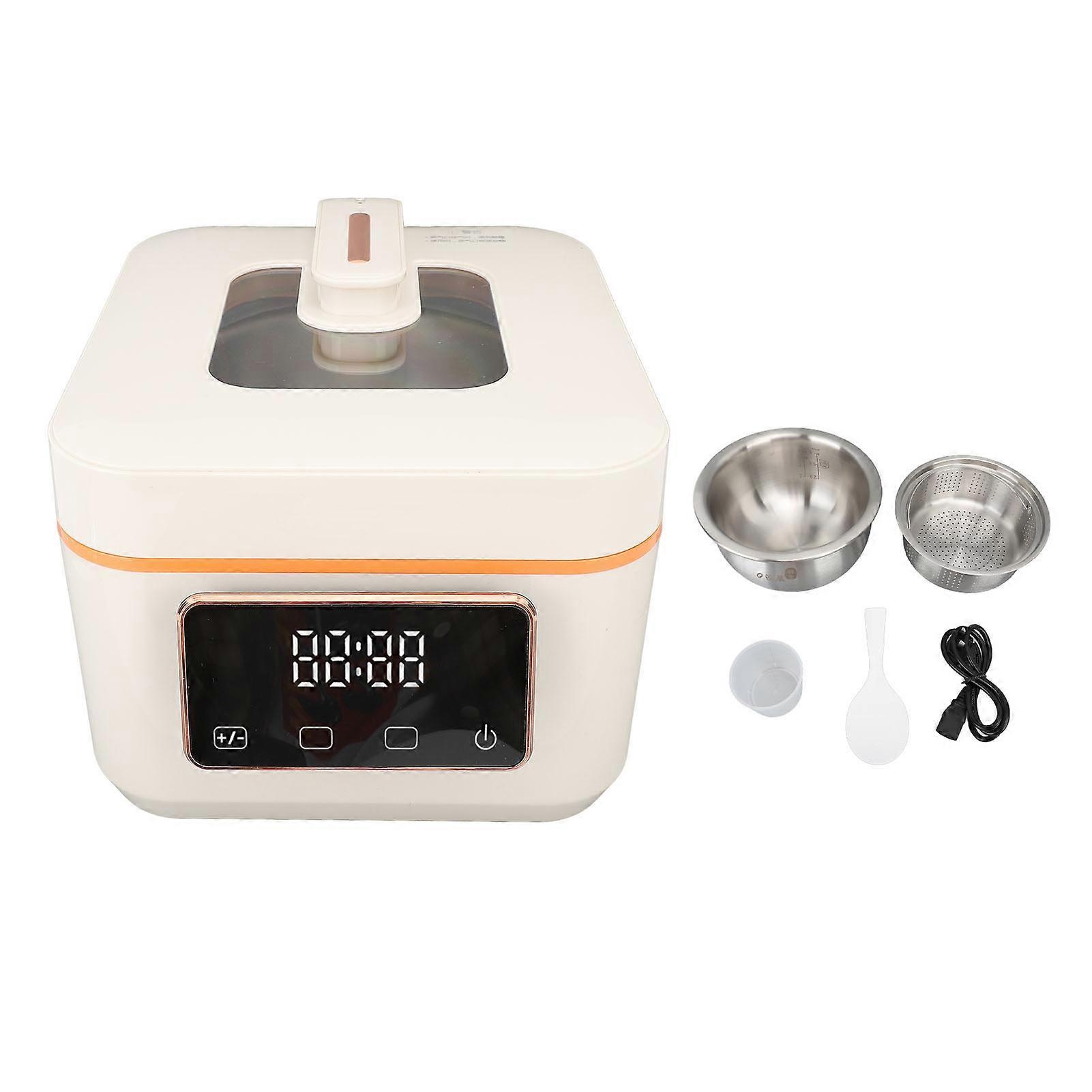 700W Low Sugar Rice 3L Grain Cooker Warmer Multi Function Touch Digital Display Visible Window with Non Stick Inner Pot Spoon Cup