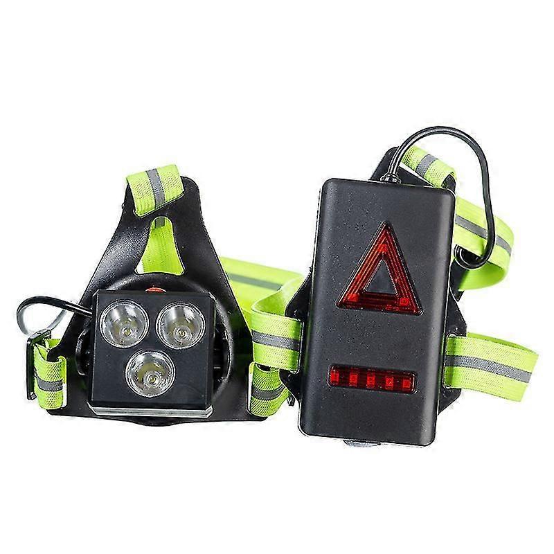 Running Light Lamp, Usb Rechargeable Led Chest Light Wearable Waterproof Backlight Flashlight 3 Modes For Runners