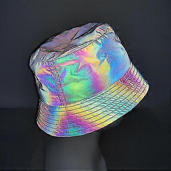 Unisex Fashion Reflekterende Fiskerhat Hologram Klatreskovlhat Vandtæt Fiskerkasket Rejse Sunhat
