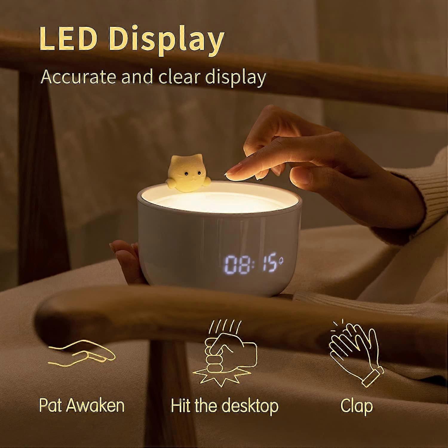 子供のためのかわいい猫の目覚まし時計、寝室のための幼児の目覚まし時計、女の子のためのカワイイ部屋の装飾時計、ハローキティ目覚まし時計