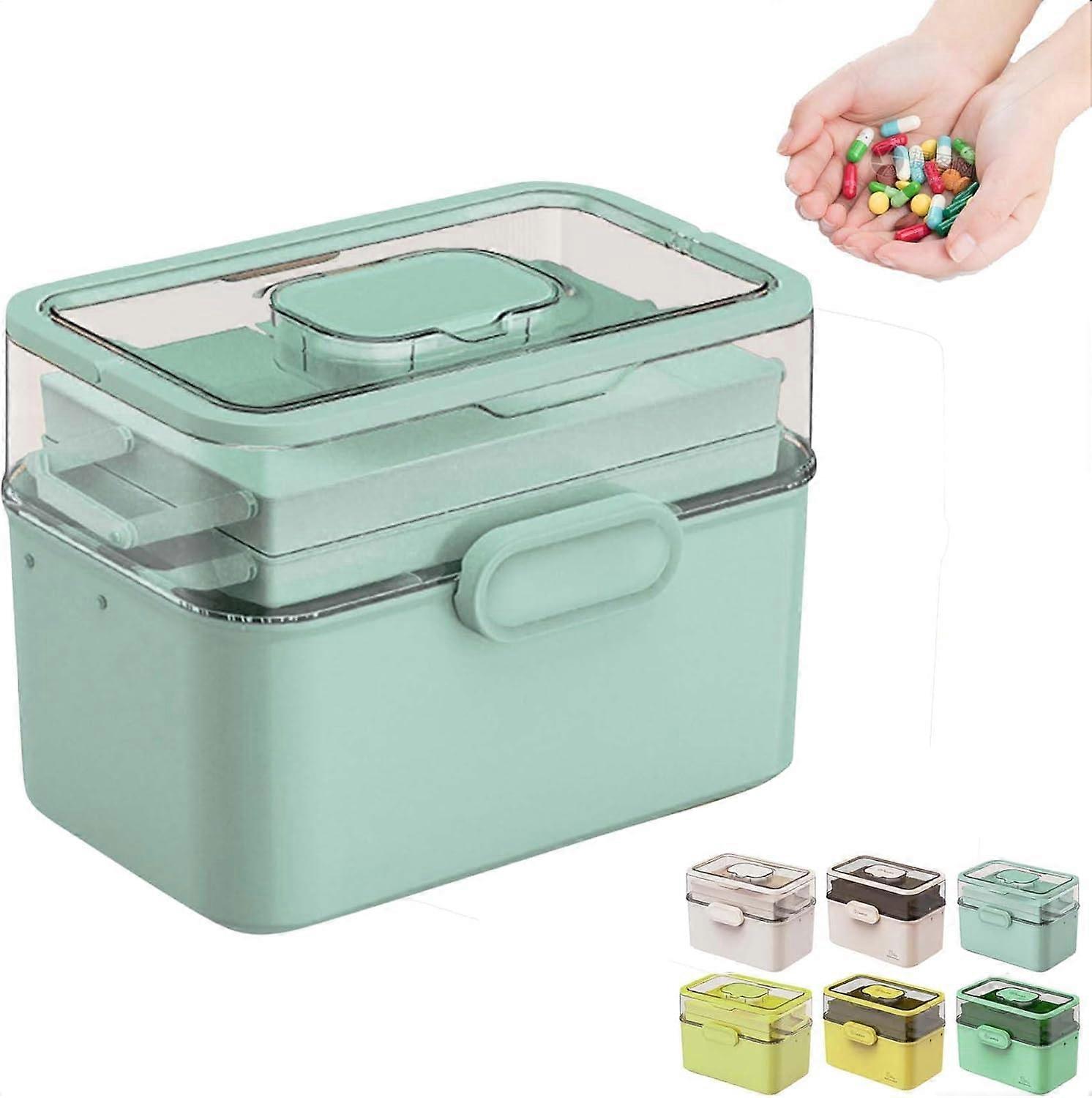 3Tier Medicine Storage Box,Medical Organizer With Removable Boxes, Dustproof MoistureProof