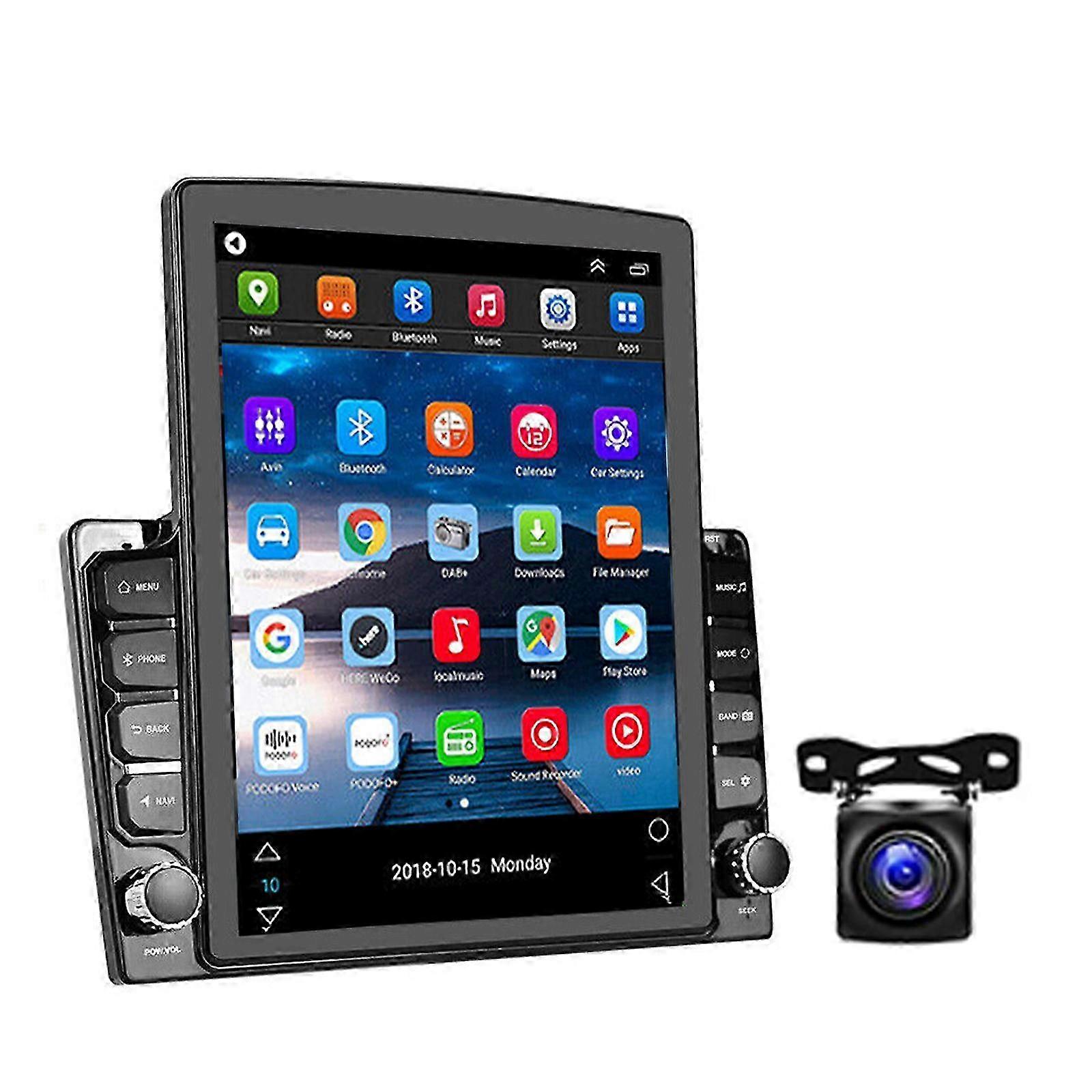 9.7" Vertical Car Stereo Radio Android 12 GPS WiFi Touch Screen BT Double 2 Din