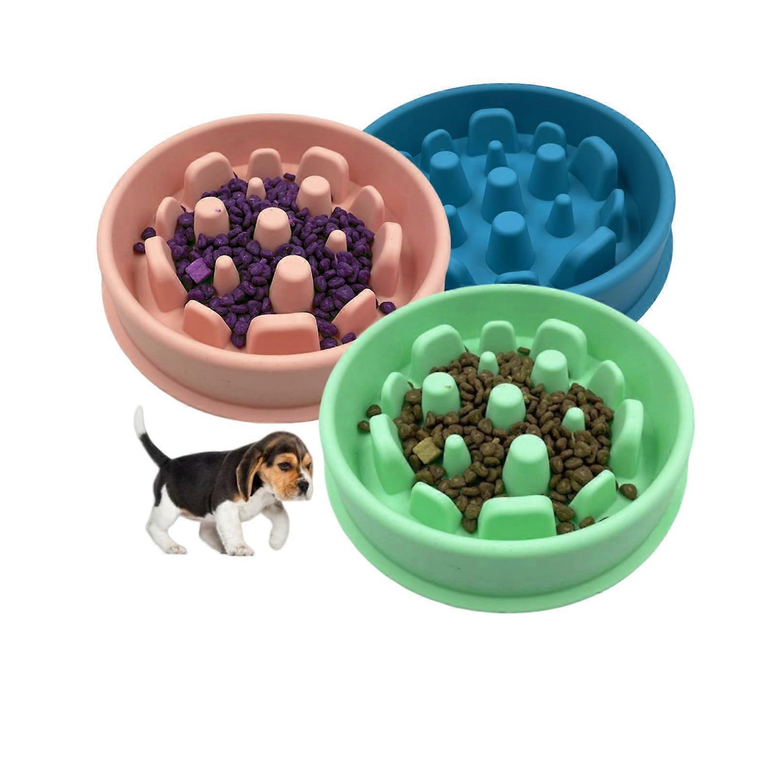 3PCS Slow Feeder Dog Bowls Set, Anti-Slip Interactive Maze Dishes for All Breeds, Reducing Bloat and Encouraging Healthy Eating