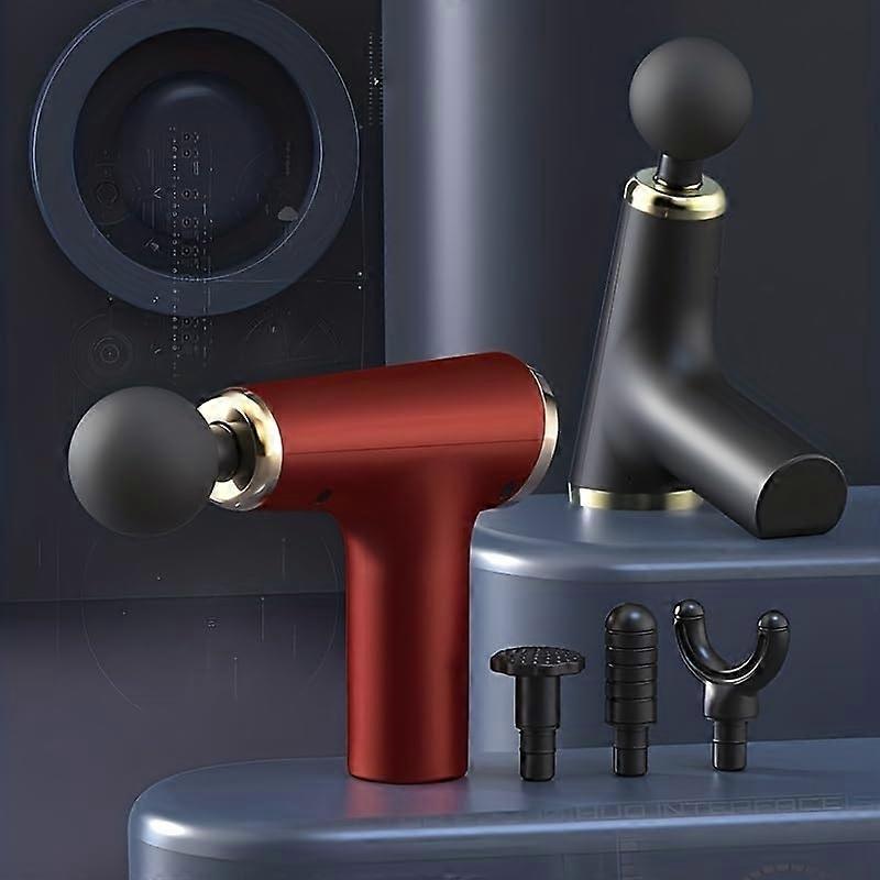 Deep Tissue Massage Gun For Full Body Relaxation Green Color Rechargeable Portable Massager With 4 Speed Settings