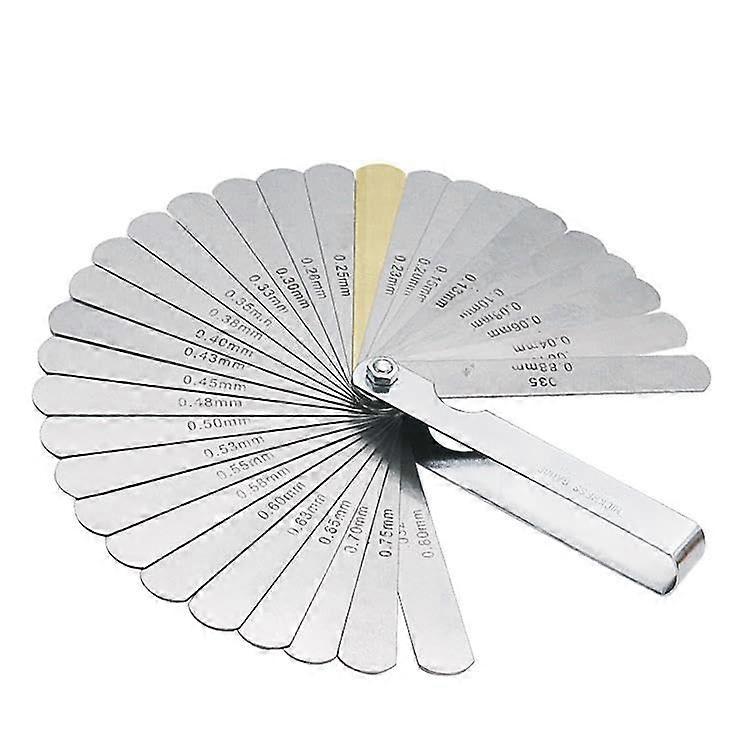 32 Blades Feeler Gauge Metric Gap Filler Thickness 0.040.88mm Gage Tool for Motorcycle Valve Measurement