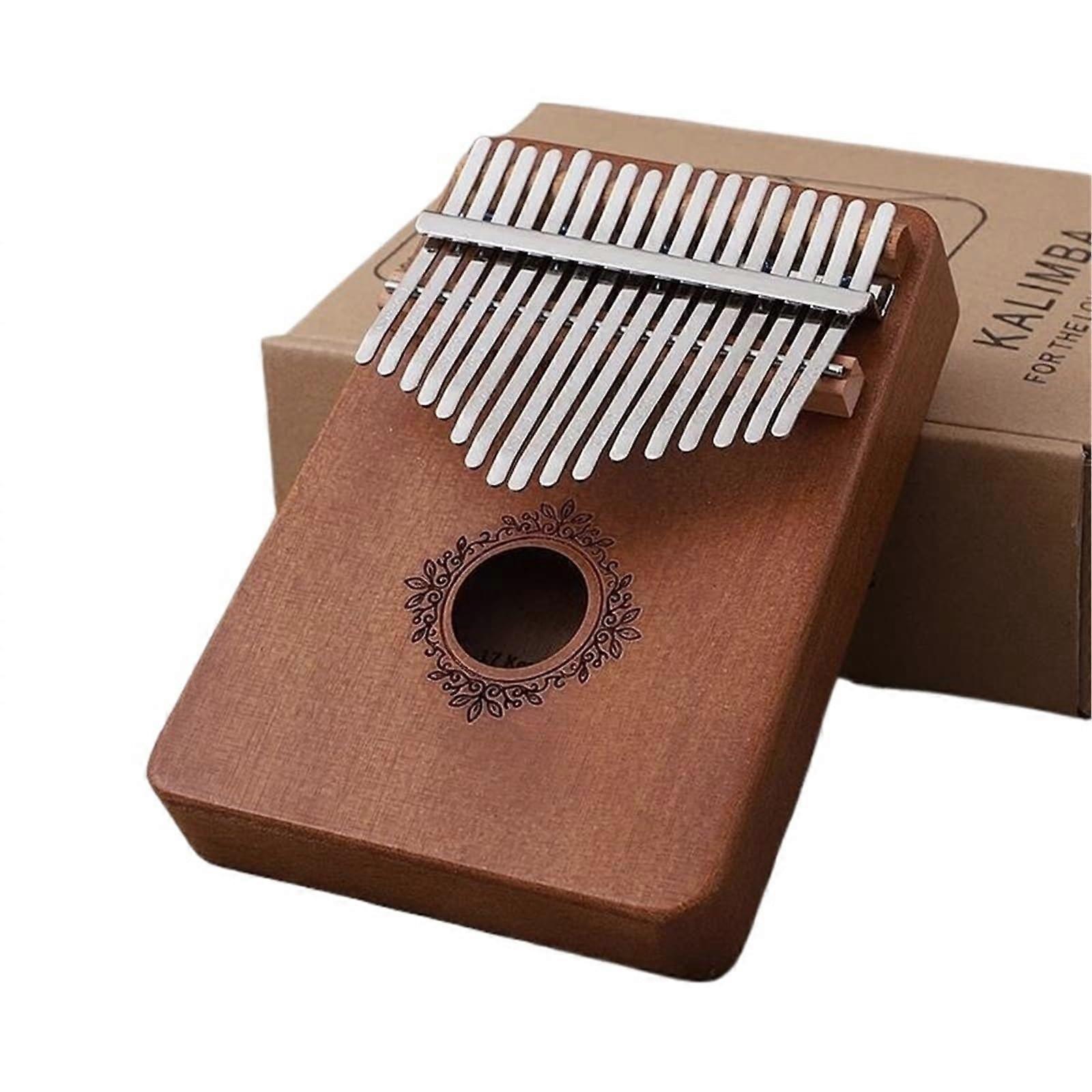 Kalimba 17 Keys Thumb Piano Solid Mahogany Portable Wood Finger Piano Musical Instrument Style 2