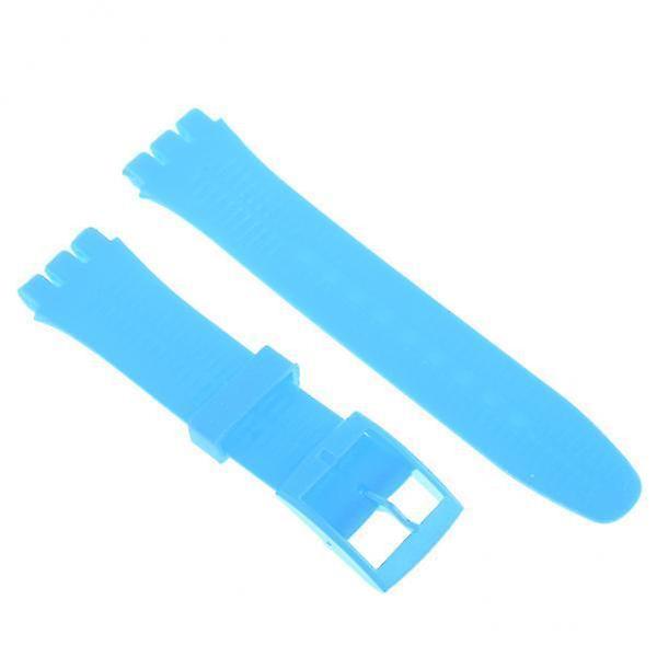 2-4pack 19mm Silicone Rubber Replacement Watch Bands Waterproof Light Blue