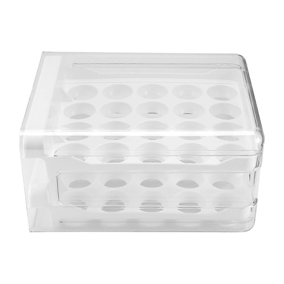 Egg Container for Refrigerator, 40 Grid/2 Layer Egg Holder