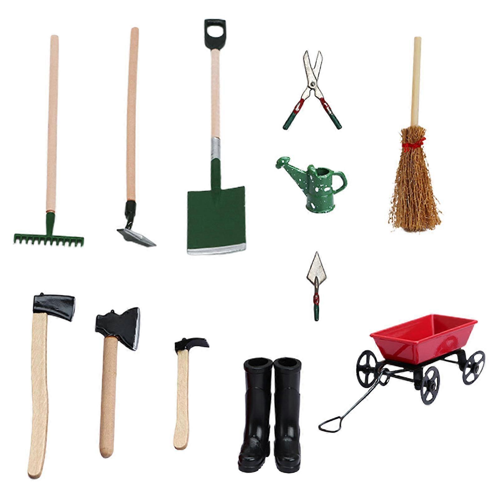 1/12 Scale Miniature Garden Tools Pretend Play BJD Doll Accs for Planting