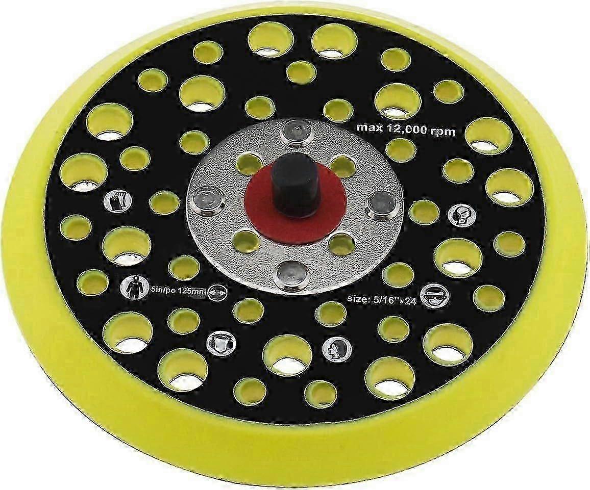 125mm 5 inch Backing Pad Compatible with Mirka Ceros/Deros 44 Holes 5/16 Thread Attachment Sander Hook and Loop Backing Pad Power Tool Accessories