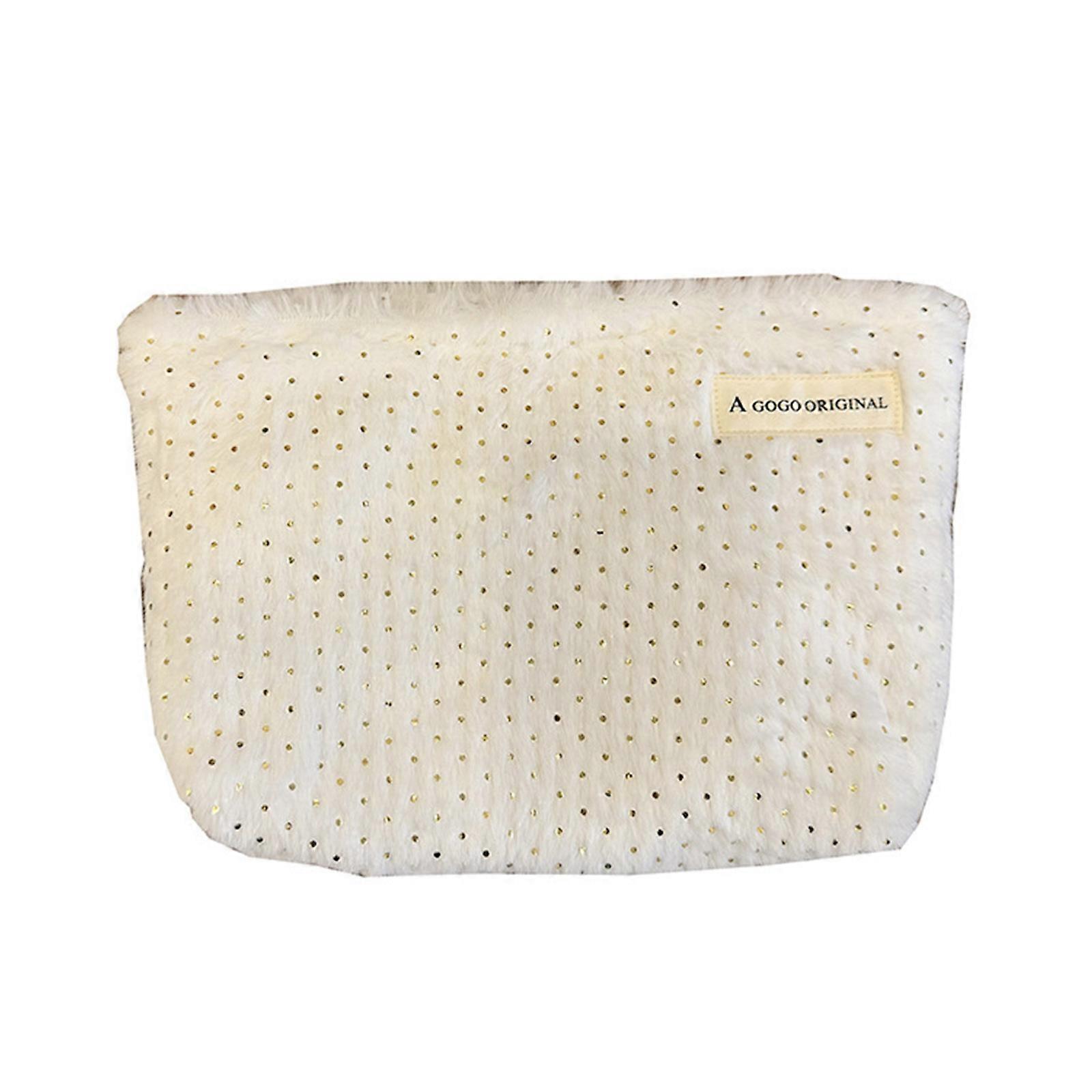 Cute Plush Christmas Makeup Bag Unique Design Soft and Spacious Storage Organizer with Zipper Closure little bit