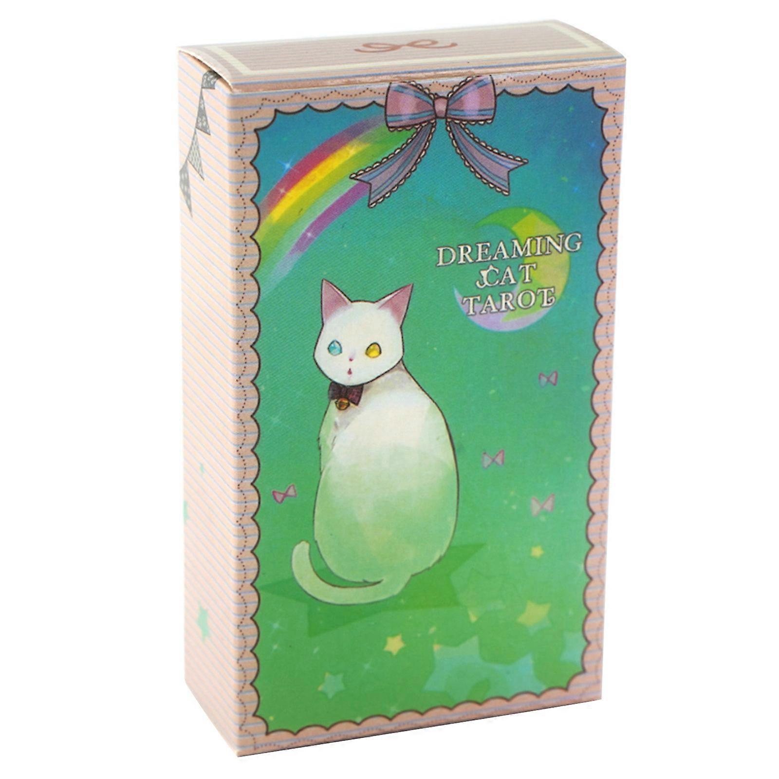 Dreaming for Cat Oracles Tarot Card Divination Fate Game for Play Entertainment Party Favor Table Game Playing Board Gam