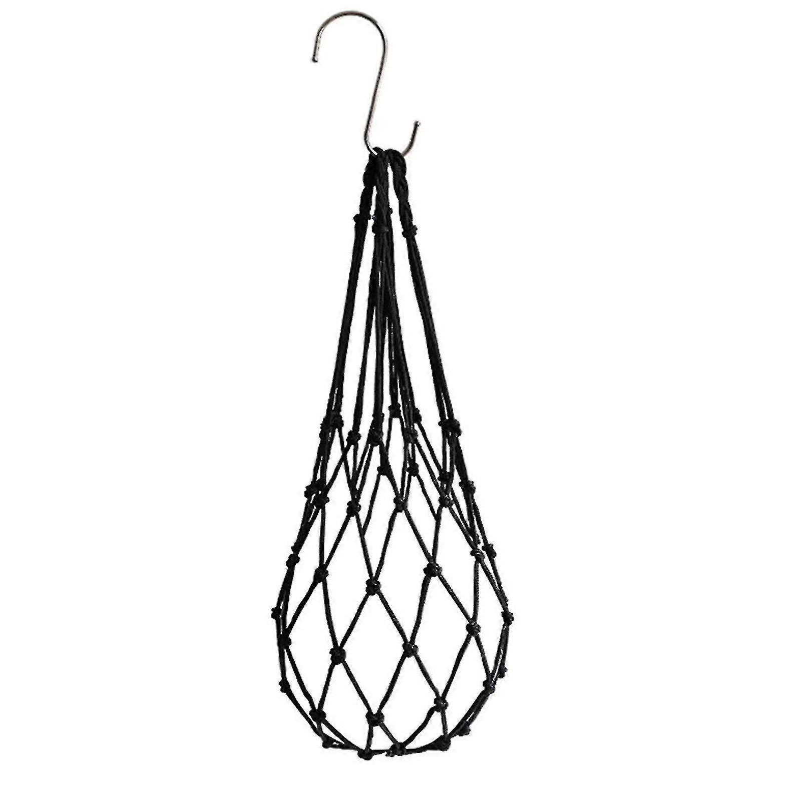 Hanging Poultry Feeder Net Bag with Hook Lightweight Woven Black