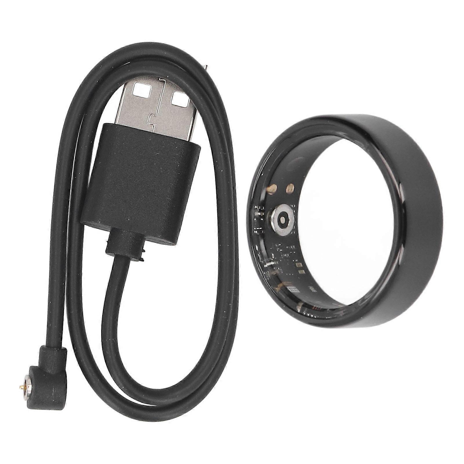Smart Ring Wireless Health Tracking Sleep Monitoring Water Resistant Multiple Sports Modes Fitness Activity Ring Black