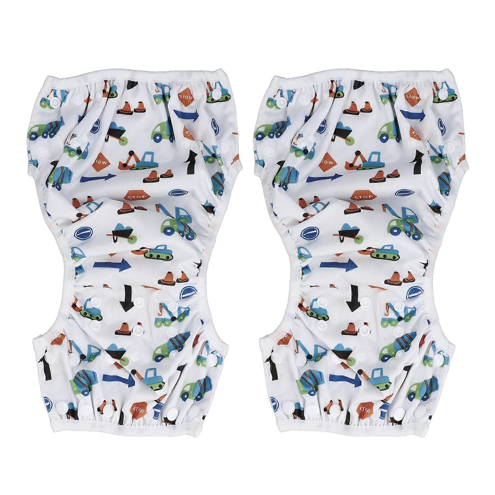2 Pack Baby Swim Diapers Soft Breathable Waterproof Adjustable Leak Proof Infant Toddler B07