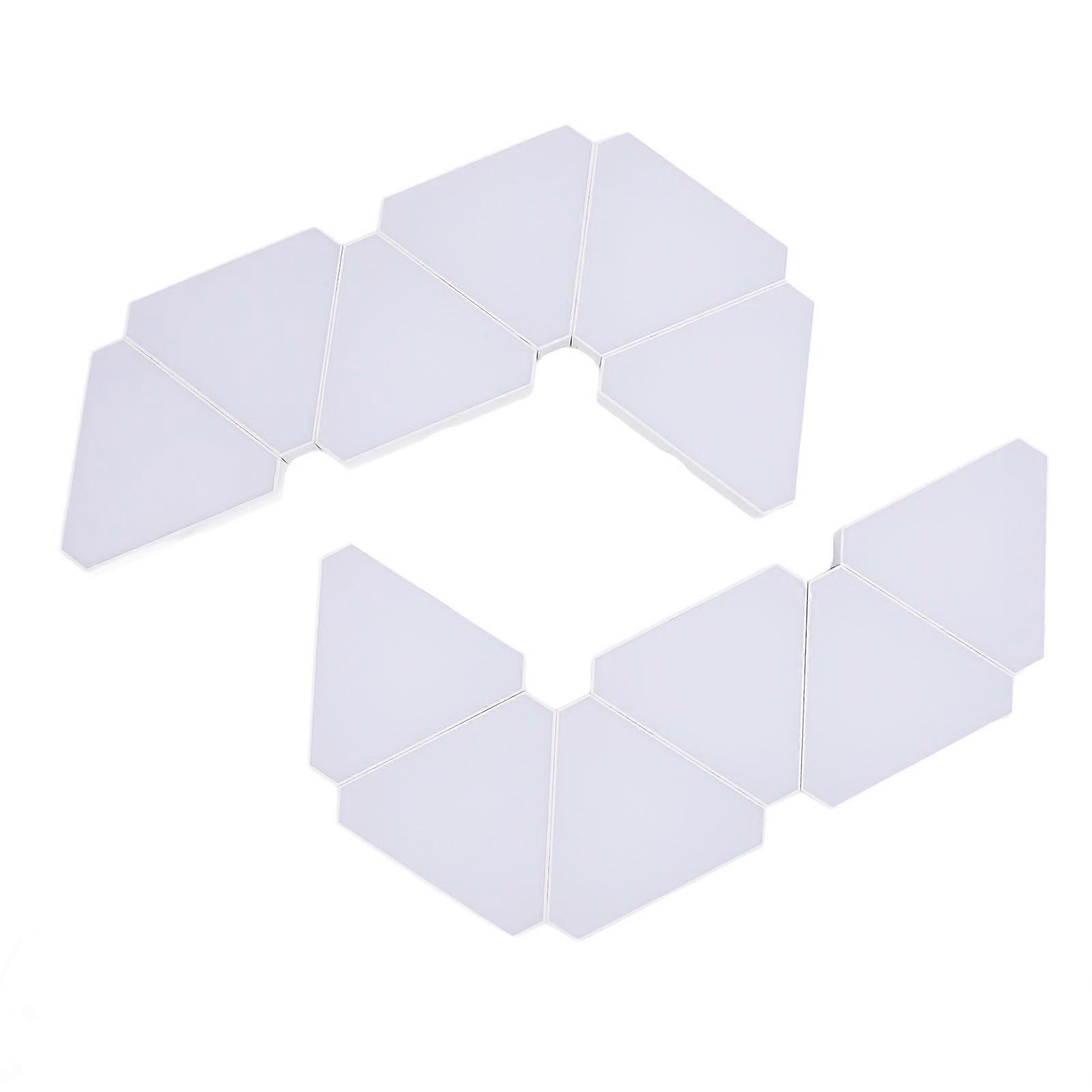 12 Set Triangular Light Panel Cool Music Sync RGB LED Lights for Gaming Bluetooth APP Sound Remote Control Wall Mounted 