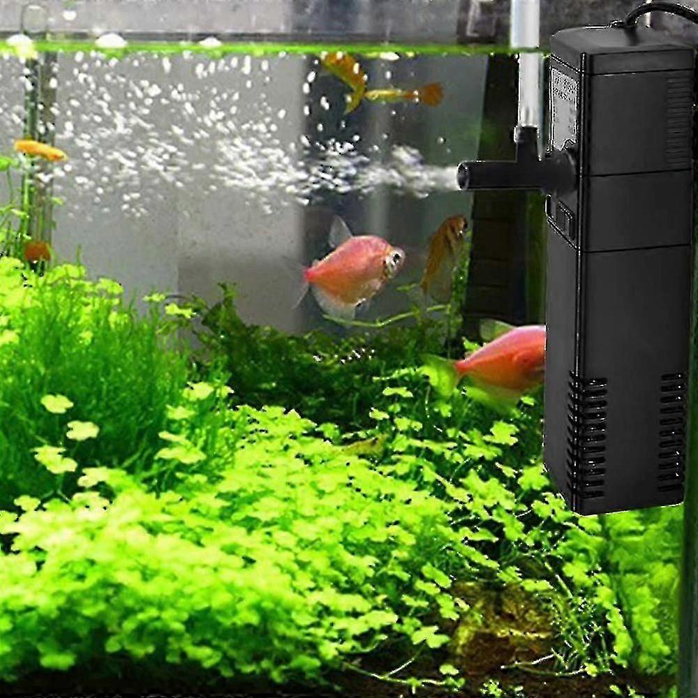 Akvarium internt filter, nedsenkbart strømfilter med justerbar -GHJK