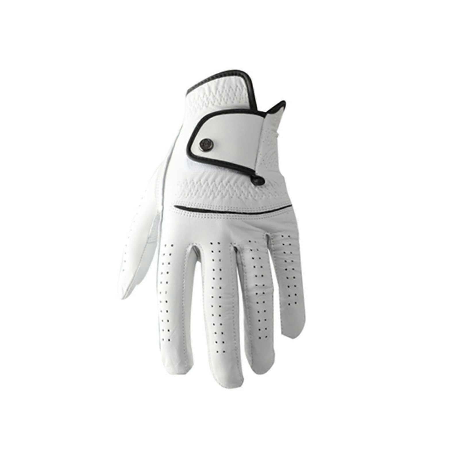 Golf Glove Left Hand for Men and Women, Leather, Breathable, Non-Slip, Size 23, Ideal for All Weather Conditions