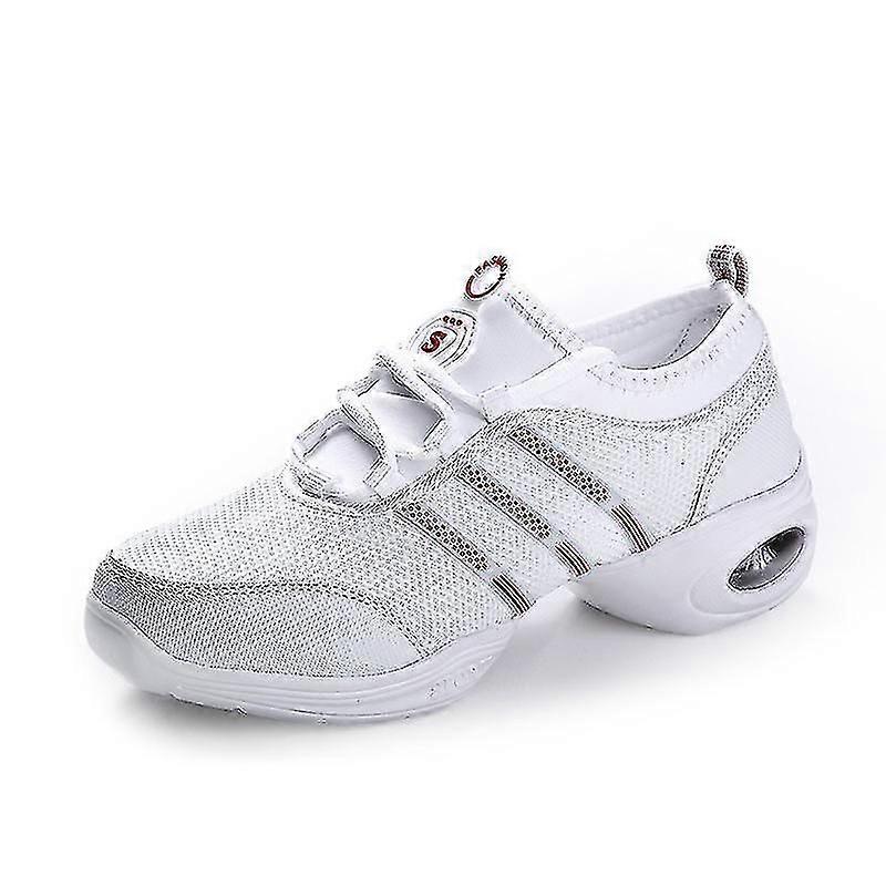 Zapatillas de baile para mujeres con suela dividida zapatos de jazz para niños adultos con cordones de práctica