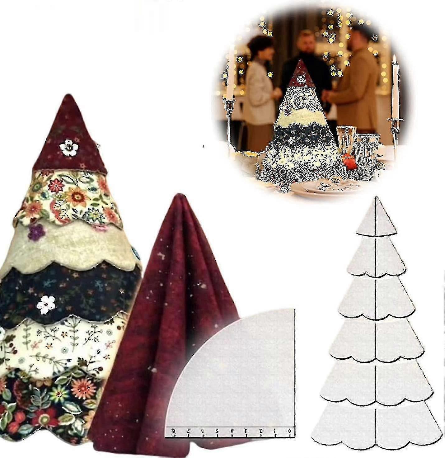Christmas Tree Quilting Rulers Set 8/12/15 Inch Sewing Template - 3 Sizes Craft Tools for DIY Holiday Patterns and Projects
