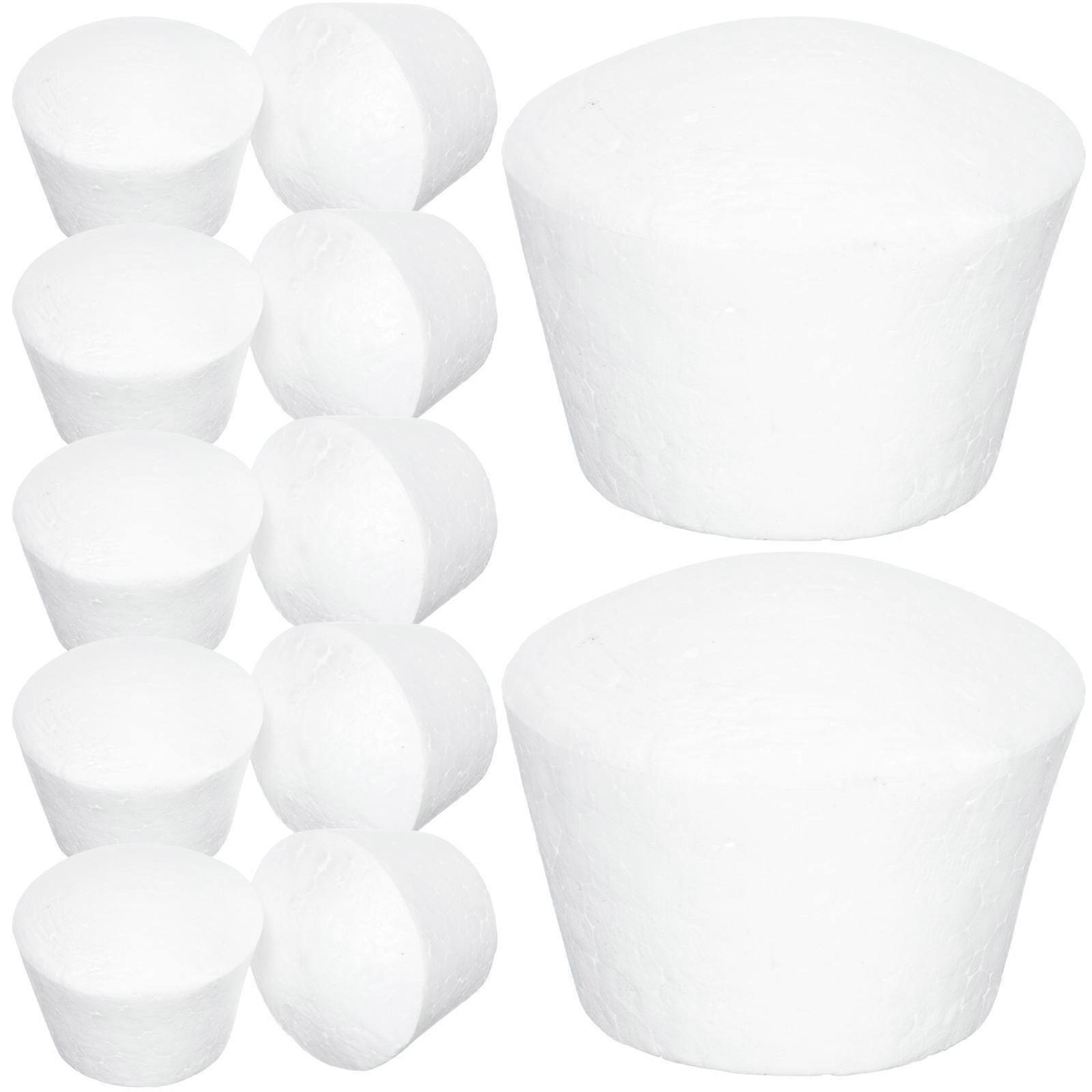 20pcs Medium Foam Cupcake Cake Models for DIY Craft Decorating Practice – Smooth Surface Reusable Muffin Moulds for Wedding Display, Fondant &