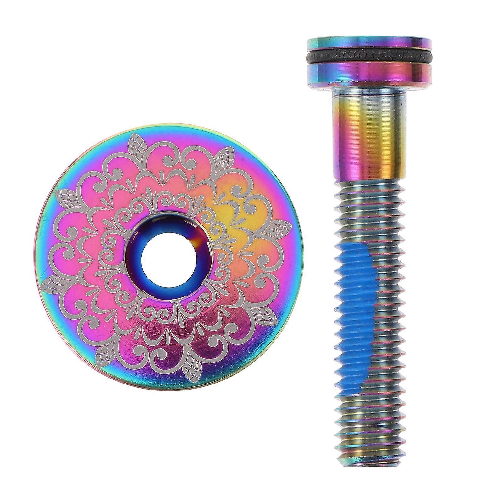 Bike Front Fork Stem Cover Titanium Alloy Durable Practical Cyclists 3X2.8X2.8CM 1Set
