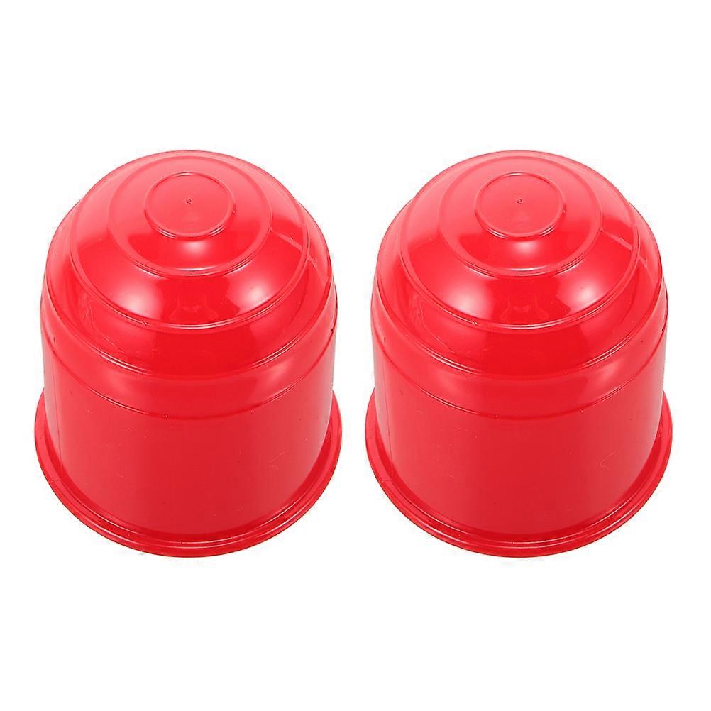 Trailer Towing Hitch Ball Cover Red 6.50X6.00X6.00CM 2Set Car Trailer Use