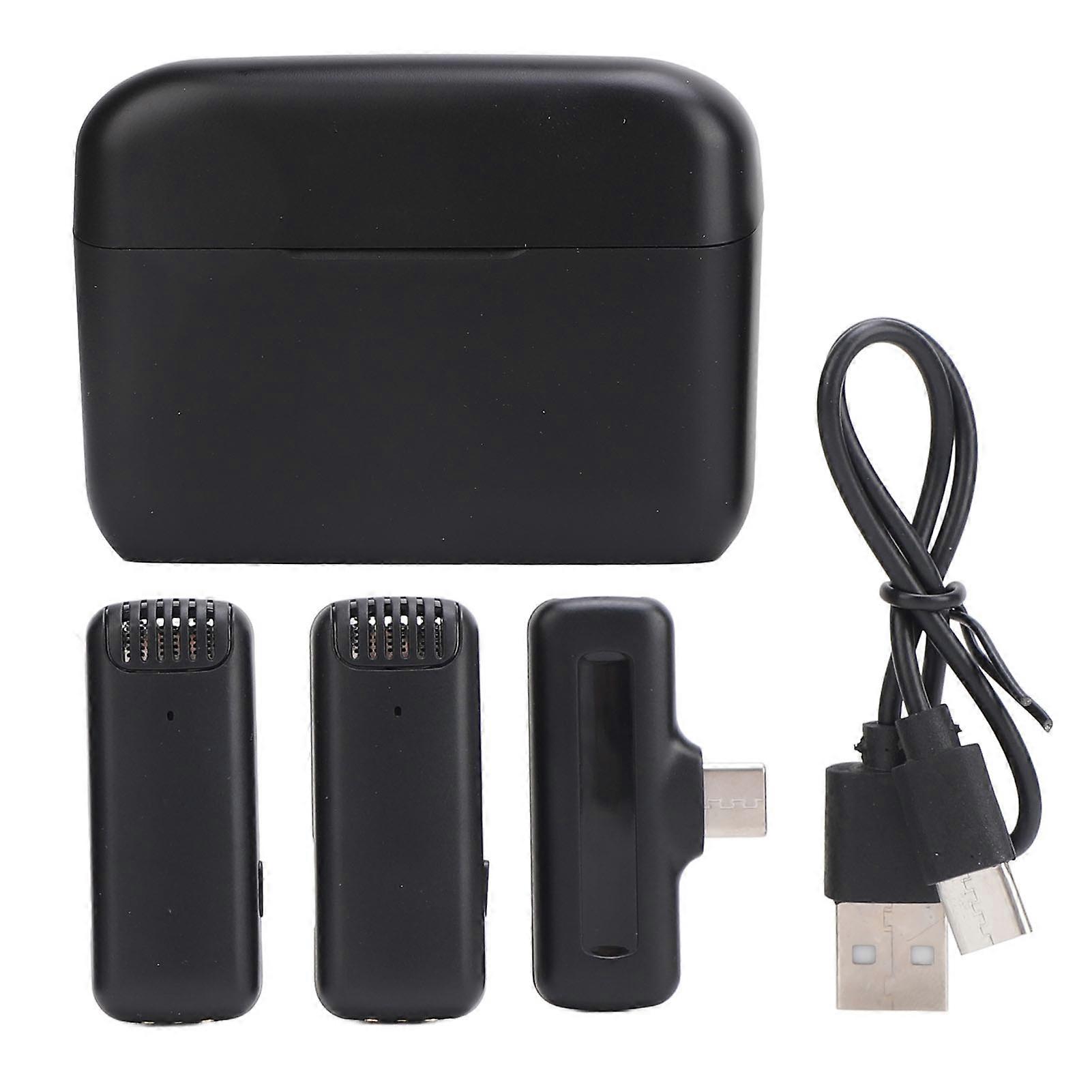 Wireless Lavalier Microphone - Noise Reduction, 2.4G, Long Battery for Streaming & Interviews