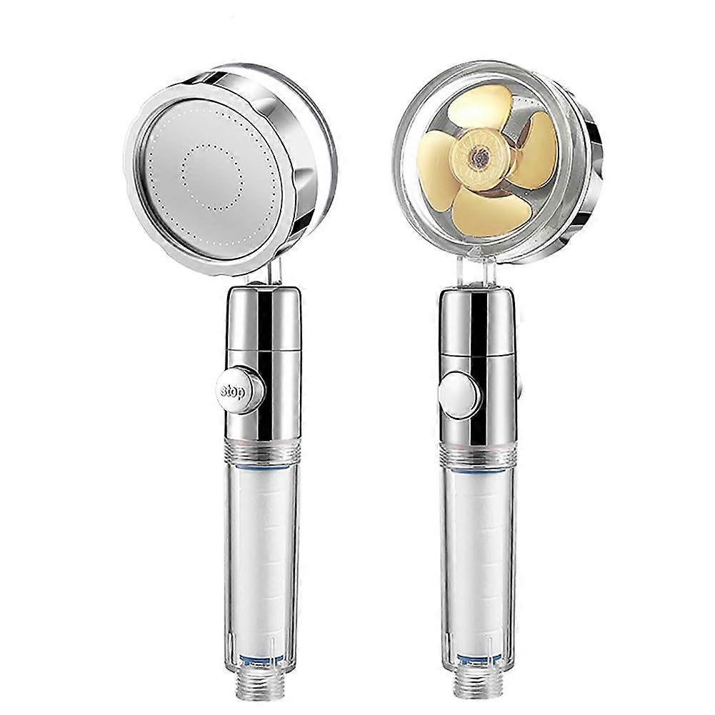 Compressor Shower Head High Pressure Gold Shower Set with 3 Spray Modes Adjustable Water Flow for Modern Bathrooms