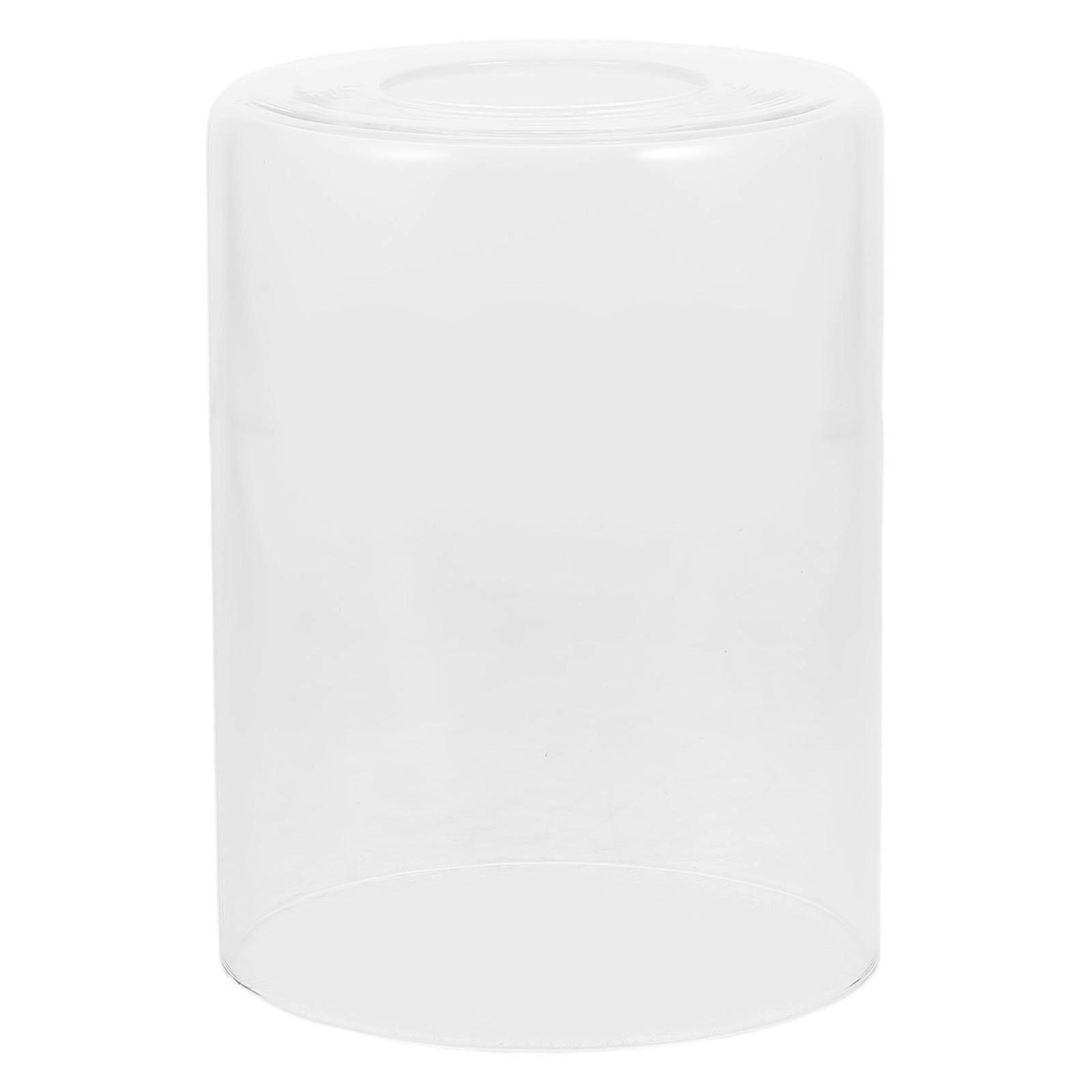 Glass Lampshade Cylindrical Minimalist Replacement For Home And Commercial Use Transparent 1Pcs