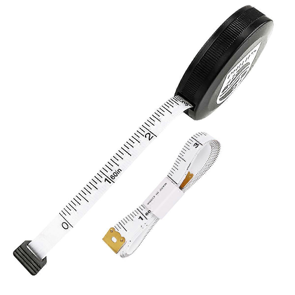 Measuring Tape Measure Set Portable Mini Flexible Ruler for Home Use 150x1.1cm Black PVC 1Set