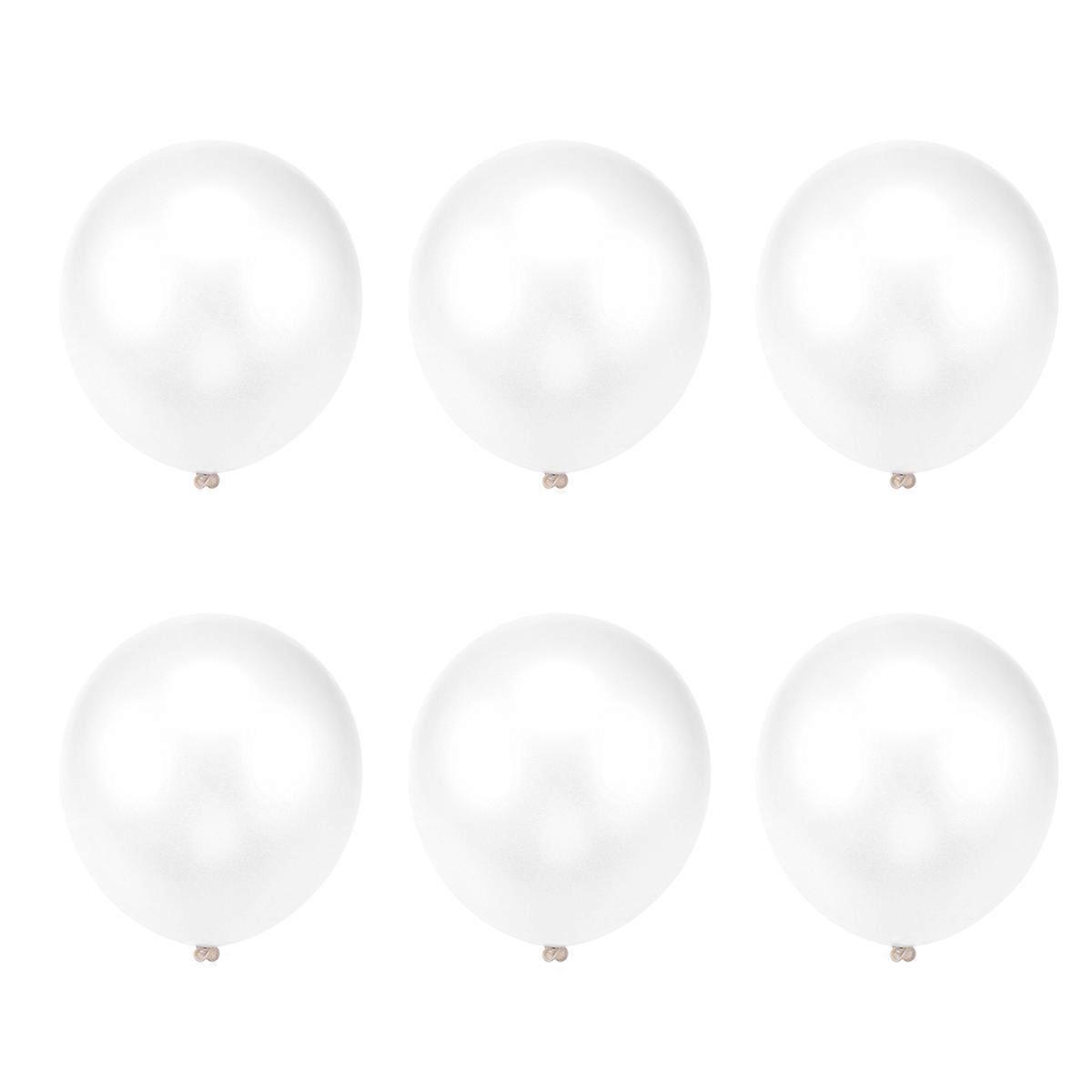 Elastic Latex Balloons White 12 Inch Decorative General Users 100Pcs