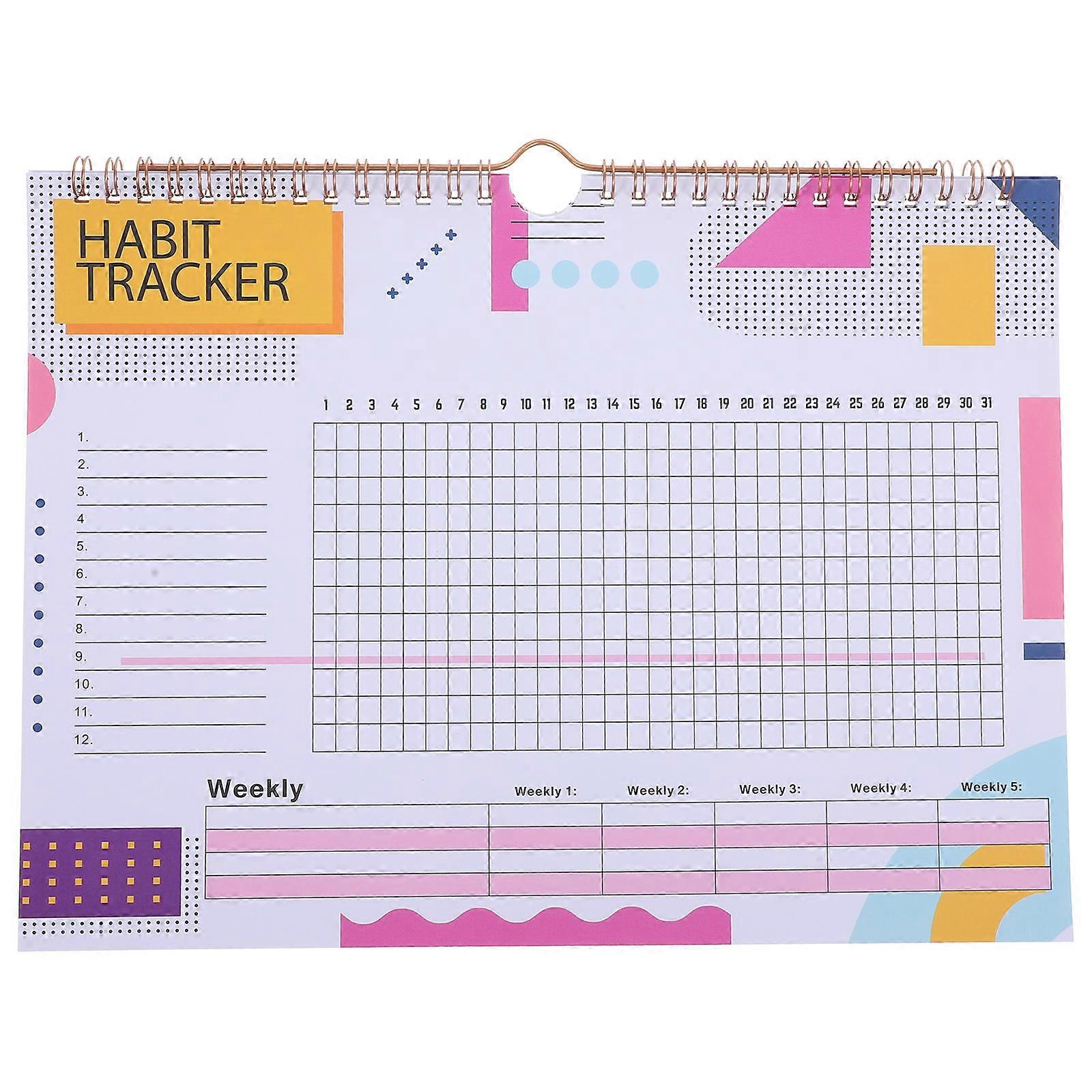Undated Habit Tracker Planner for Adults – Monthly & Daily Journal for Goal Setting, Learning Organization & Productivity Tracking with Minimalist