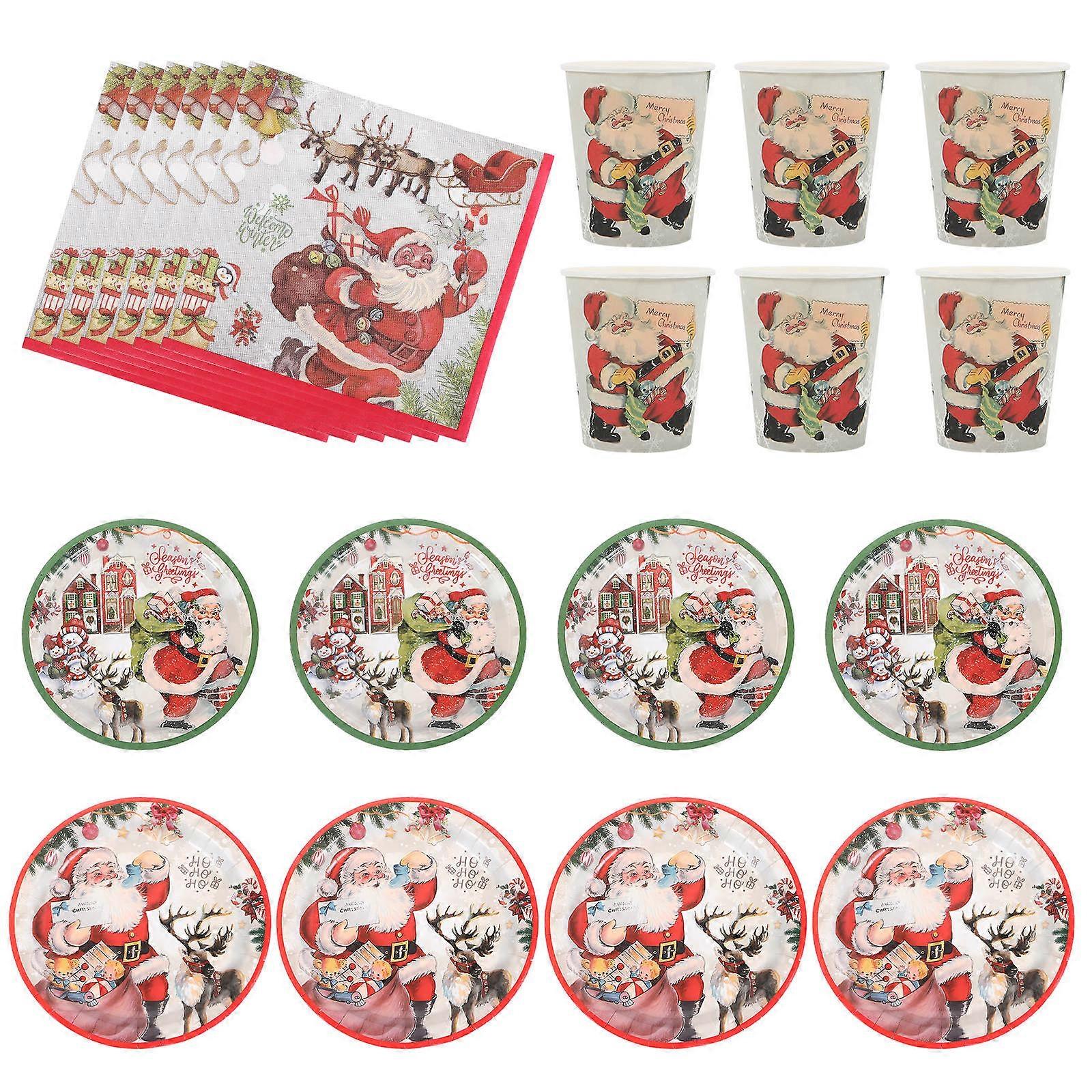 Table Decoration Party Tableware Set Paper Material 80Pcs