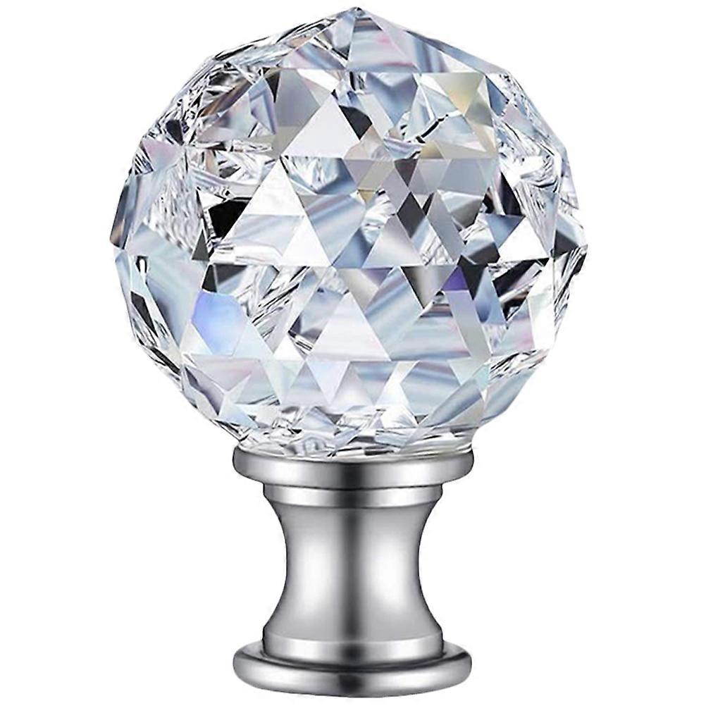 Crystal Lamp Finial Screw Cap Decorative Lighting Accessory for Table & Floor Lamp Shades Easy Installation Harp Holder Replacement Textured Design