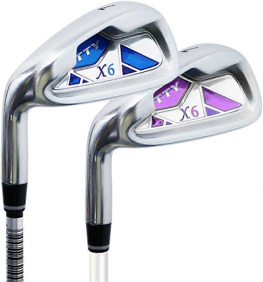 gaucher 7 clubs de golf en fer pour hommes femmes carbone / acier débutant manche en acier vert