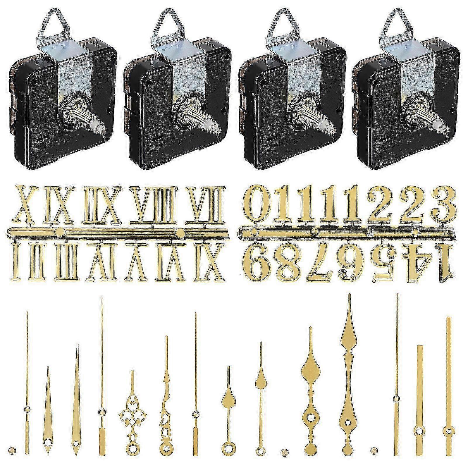 Quartz Clock Mechanism Kit with Numerals for DIY Clock Repair and Replacement Edition 0801