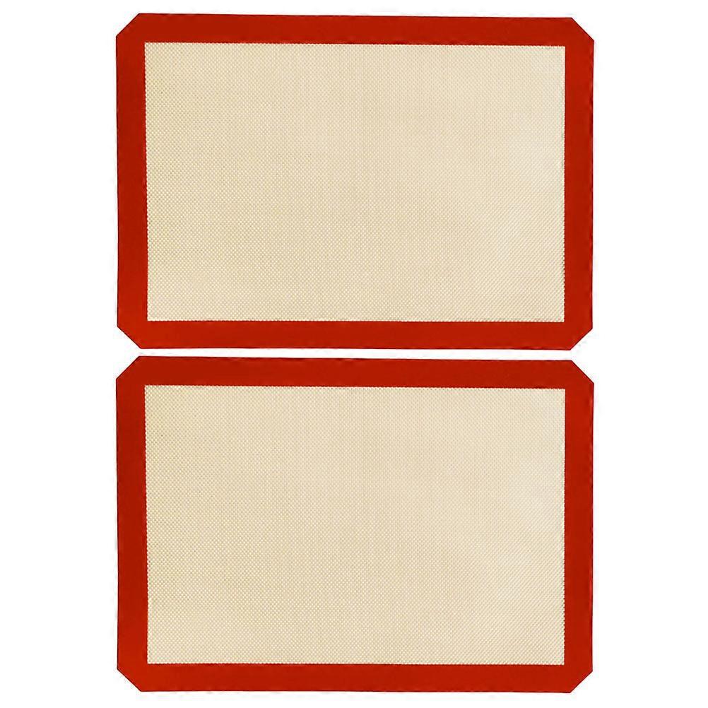 Multi Purpose Baking Mat Silicone Baking Mat Sheets Baking Supplies Red 30x20cm 2Pack