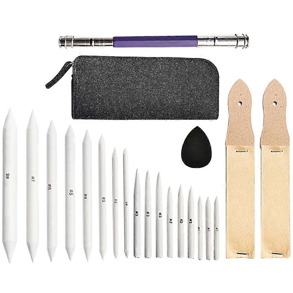 Artist Drawing Tools Set   Washable Sketch Smudge Erase Kit with Blending Stumps & Sponge Wipers for Pencil, Charcoal, and Pastels   Practical Sketch