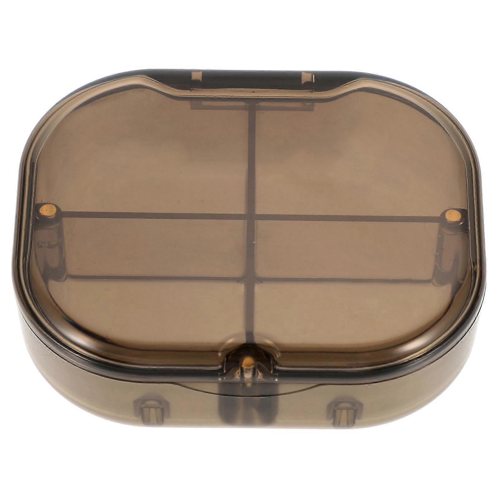 Tablet Storage Box Medicine Portable Container Daily Use 8.5X6.5X3CM Plastic Pill Storage 1Pack