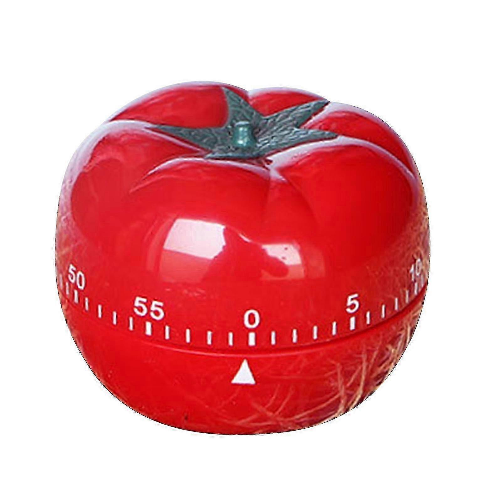 Tomato-Shaped Kitchen Cooking Timer Reminder Alarm Clock with Adjustable Countdown from 1 Minute to 60 Minutes, Ideal Mechanical Timer Suita