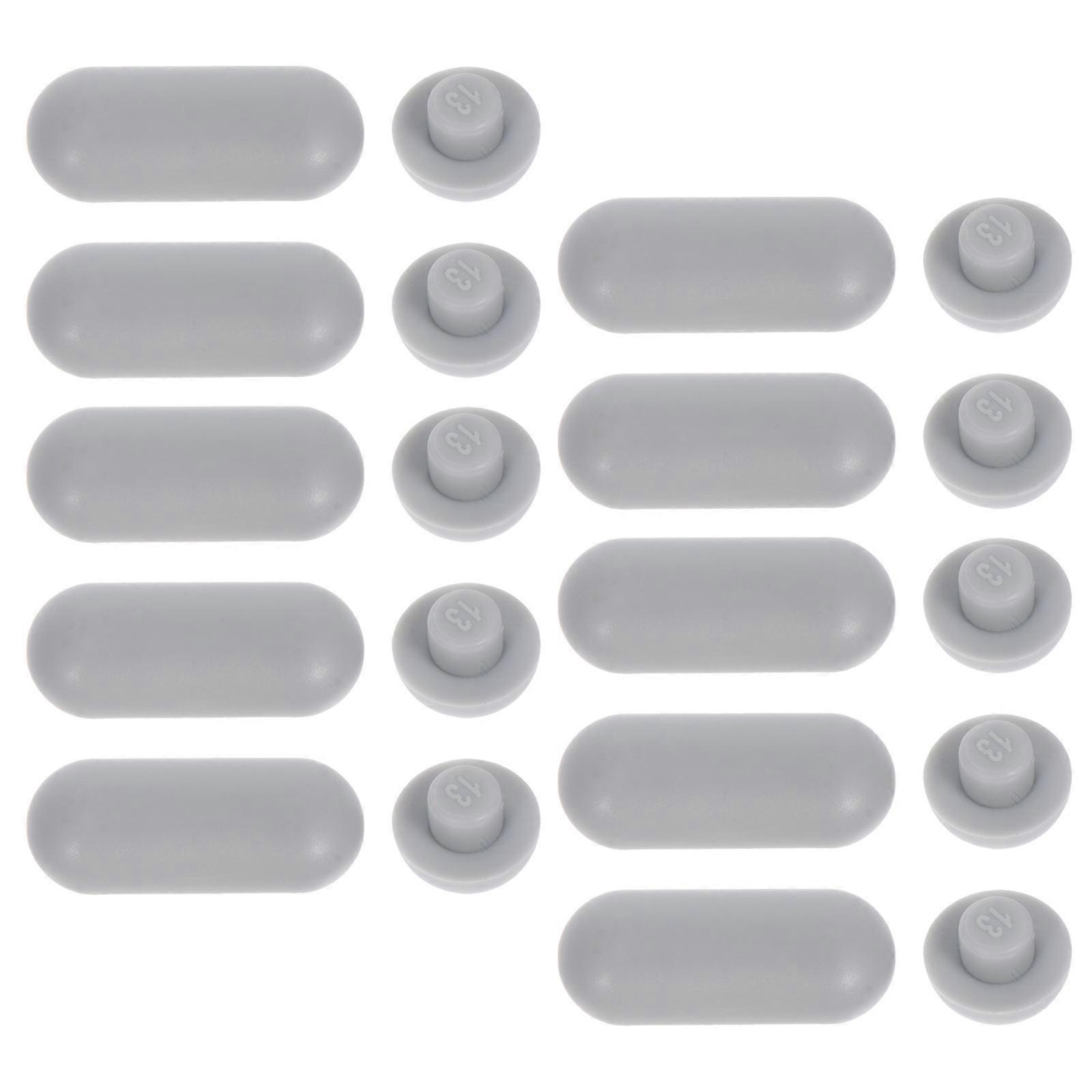 Toilet Seat Cushioning Pads Rectangular Simple Design Noise Reduction LDPE Material White Color 20Pcs