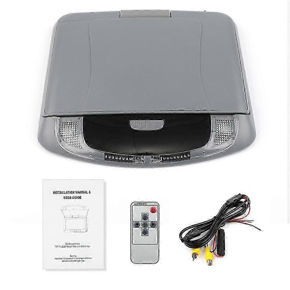 9 Inch 800*480 Screen Car Roof Mount LCD Color Monitor Flip Down Overhead Multimedia Video Display