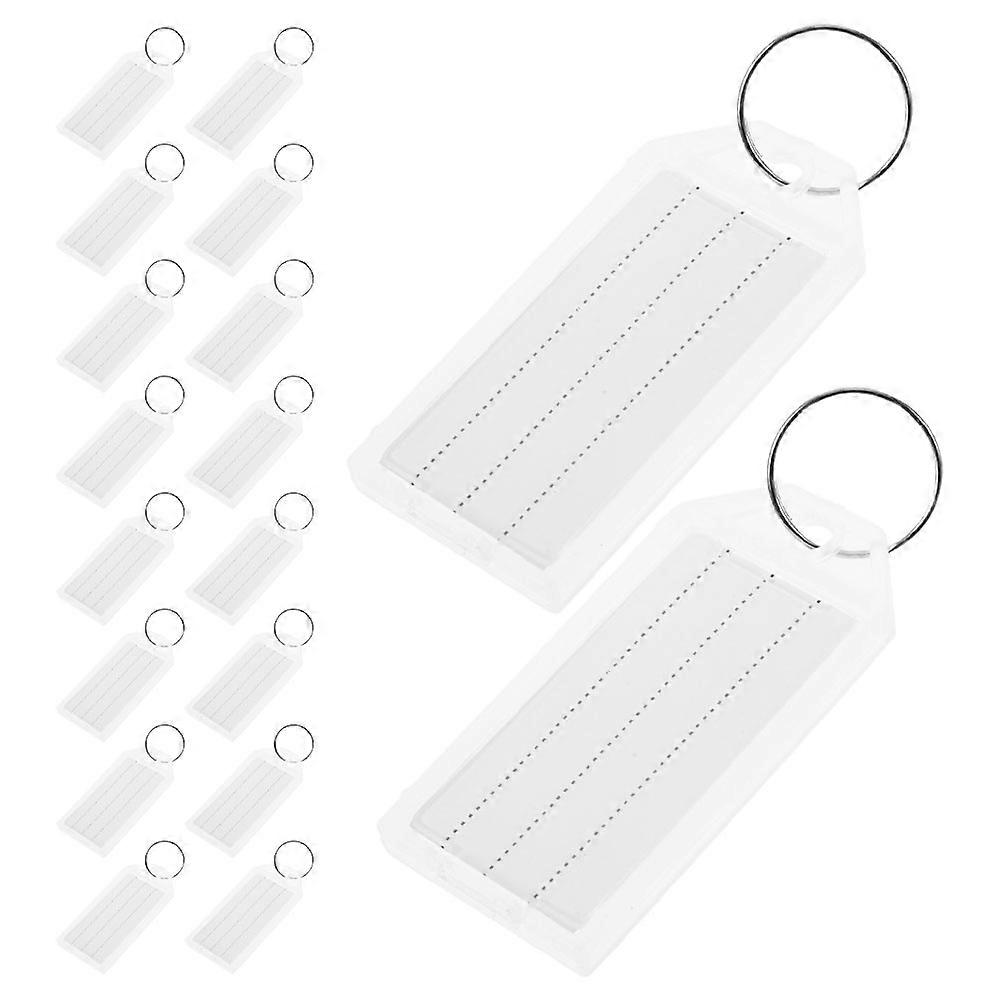 50 Pack Blank Writable Labels with Split Ring Luggage Tags for Suitcases, Bags, and Keys – Versatile Identification for Travel and Organization
