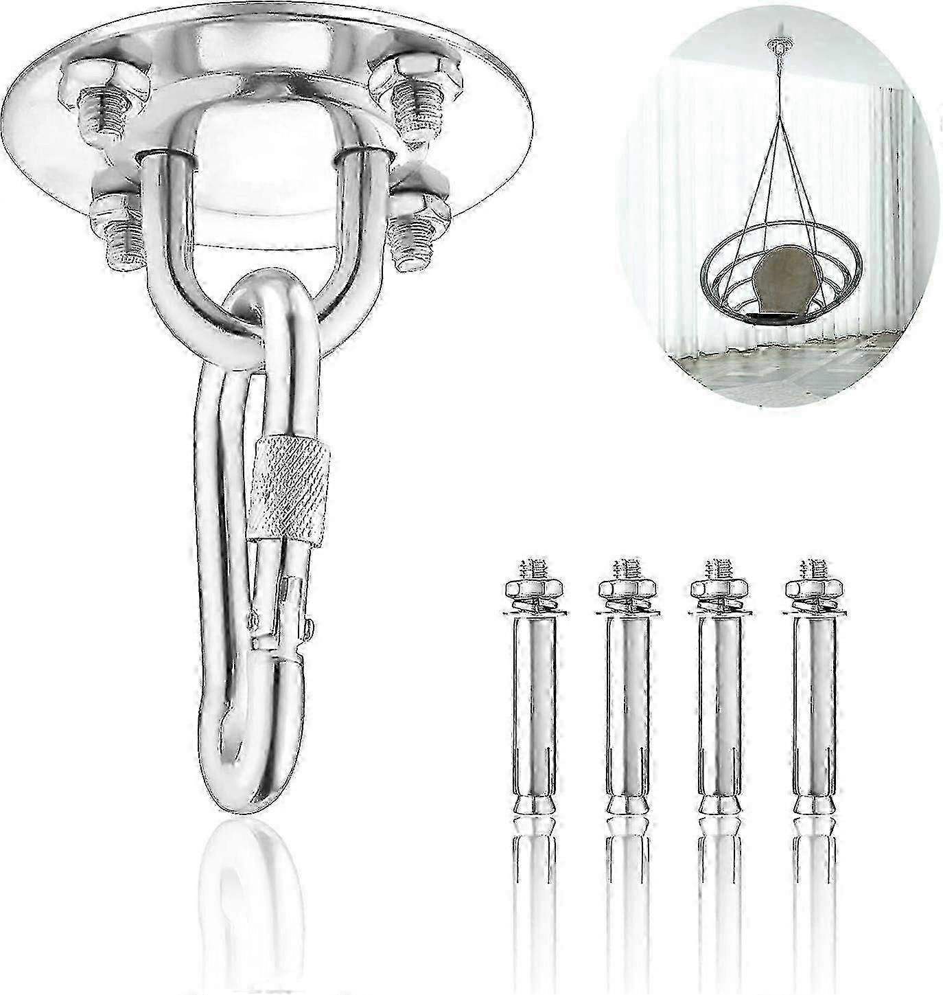 Hammock Hanging Kit, 500kg Capacity Swing Hanger Hook, 180 Rotate Swing Kit for Swing, Chair, Sandbag, Yoga, Gym